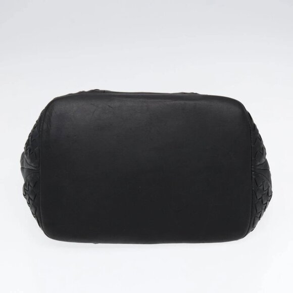 BOTTEGA VENETA INTRECCIATO Shoulder Bag Leather Black Auth ki4752 - Picture 10 of 16